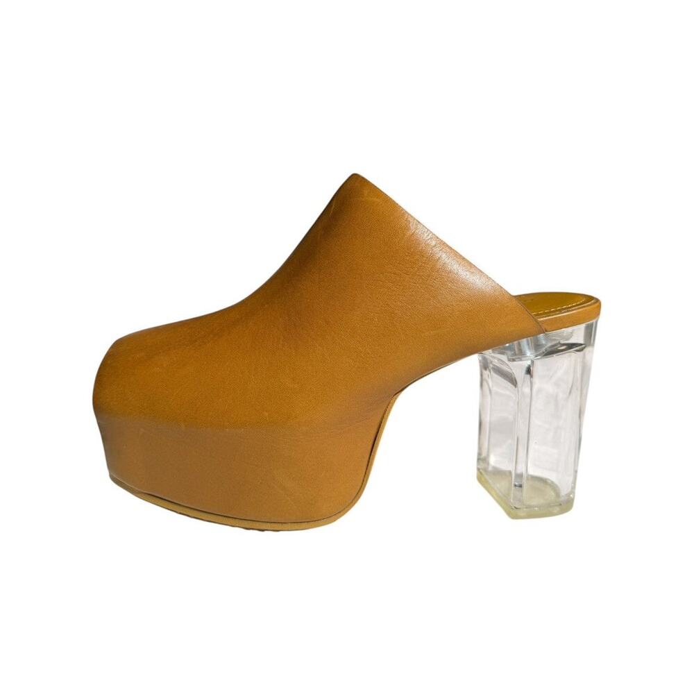 Bea arthur transparent heel mules